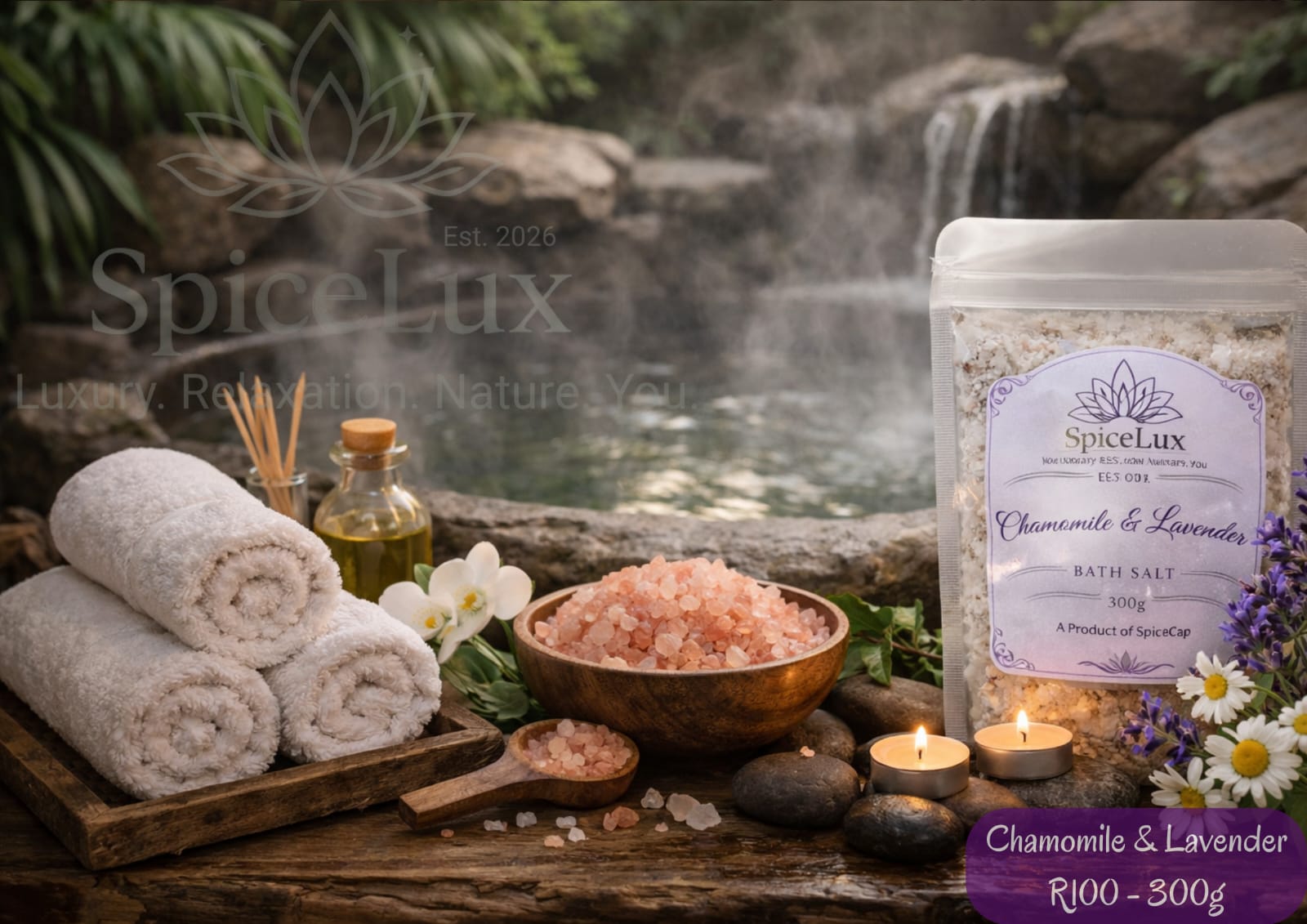 Bath Salt - Chamomile & Lavender 300g