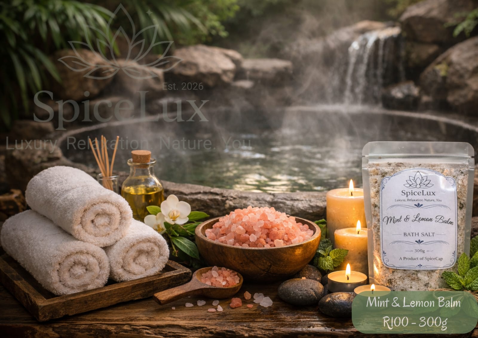 Bath Salt - Mint & Lemon Balm 300g