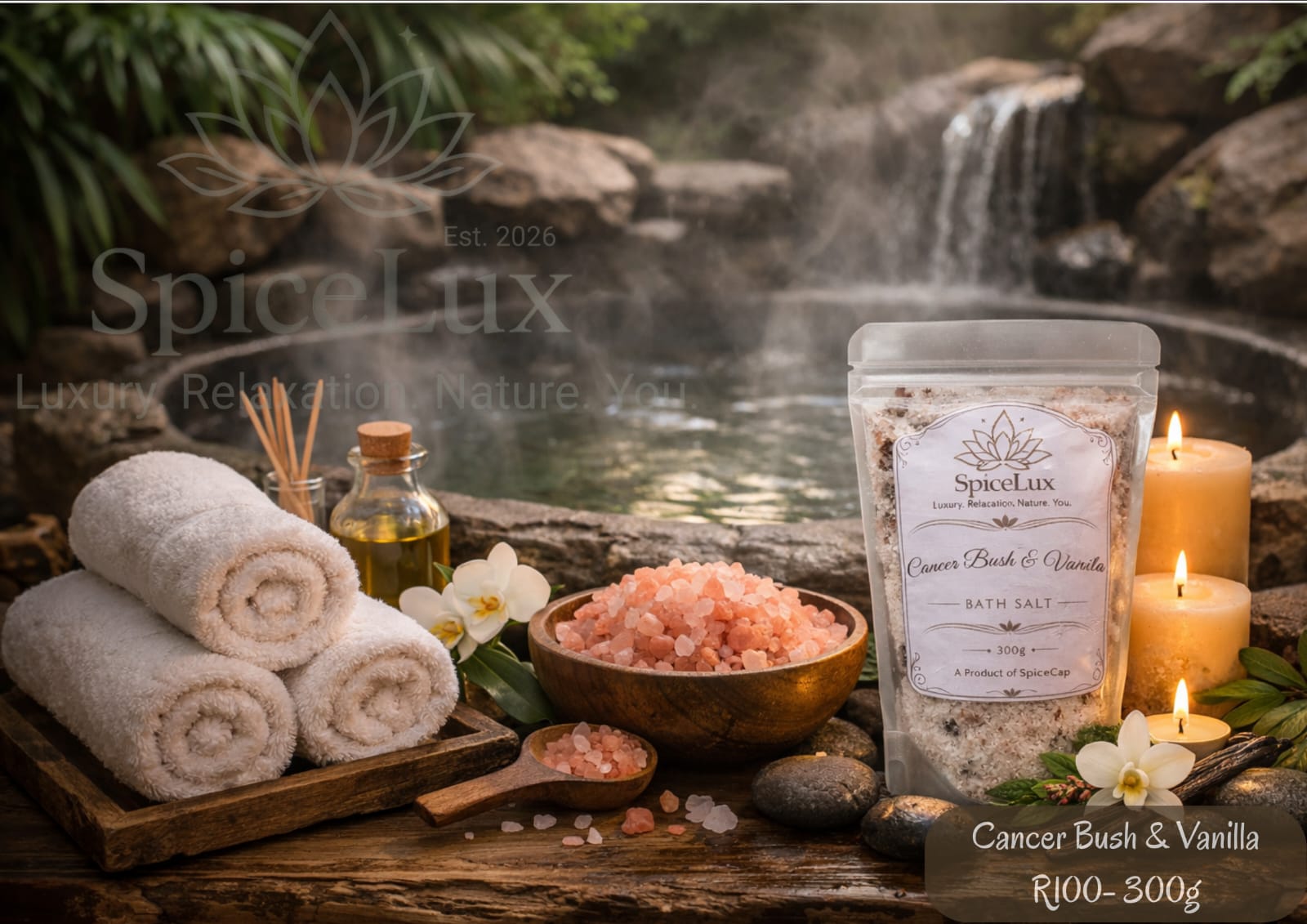 Bath Salt - Cancer Bush & Vanilla 300g